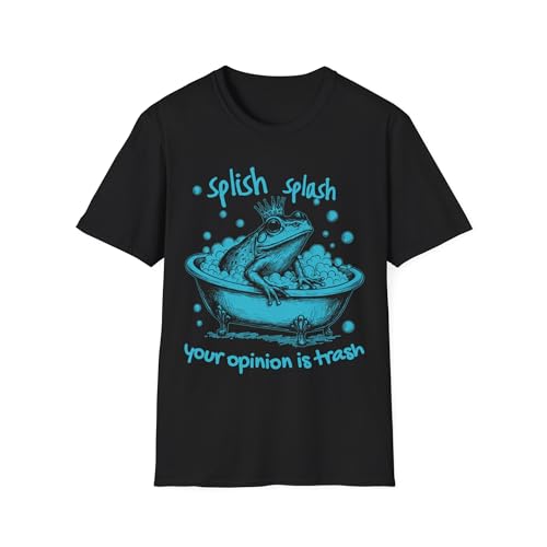 Chemise graphique unisexe noir XXL avec motif grenouille rigolote et humour