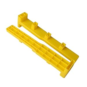 2 Pieces Queen Bee Cell Holder Plastic Bee Cell Frame Queen Bee Cell Stand Support Bar Bee Rearing Breeding System Beekeeping Equipment Plastic Bee Rearing Fixture, Yellow