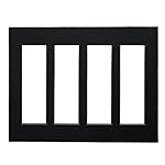 SMILE&WAVE Photo Frame Mats For 2x6 Photo Booth Strips - 8.5x11 Matboard Fits 4 Photobooth Pictures - DIY Cut to Fit 8x10, 5x7 Photo Picture Frame (Black (Set of 2)) (Black (Set of 2)) - Image 2