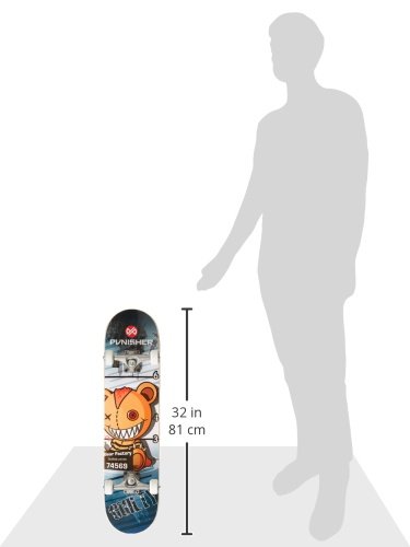 Punisher Skateboards Guilty 31-Inch Double Kick Concave Complete Skateboard
