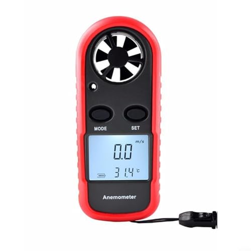 Alanmoship Handheld Digital Anemometer For Measuring Air For Velocity, Air Volume, And Temperature With Wide Range From 0 To 30 M/s For Professional And Personal Use
