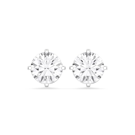 14K White Gold stud earrings With 2 Carat Lab Grown Diamond, IGI Certified LAB GROWN Diamond Earrings 4 Prong Push Back (E-F Color, VVS-VS), Stud Earrings For Women, Gift For Her
