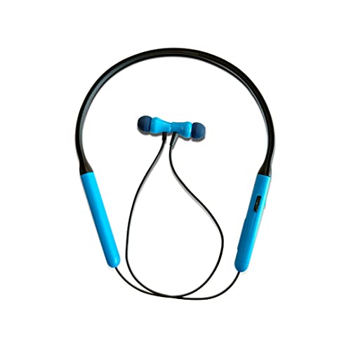 Image of FPX Pulse 70Hr Playtime with Superior Sound Neckband Headphone Bluetooth Headset (Blue, in The Ear)