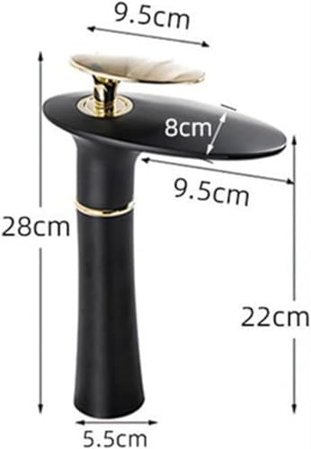 Grifo de lavabo monomando antical con salida de agua en cascada suave para evitar salpicaduras 4