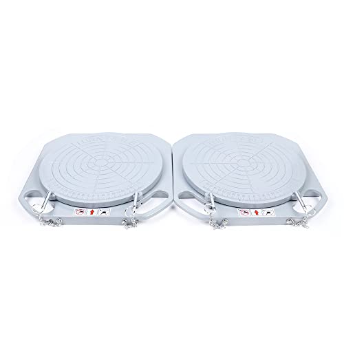 Dodoam Two-Piece 345mm Wheel Front End Alignment Turn Plates Set Truck Turntable Plates 5Ton (US Stock)