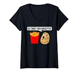 Women's Funny French Fries Potato t-Shirt is that You Bro? Fast Food V-Neck T-Shirt
