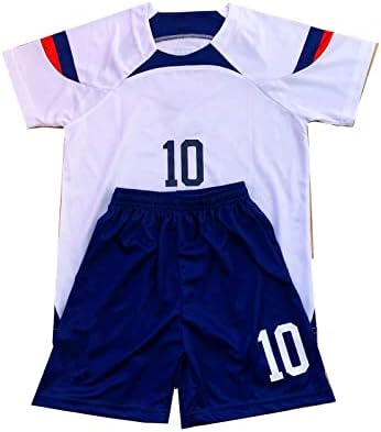 LUOXING-VEENN Kids Soccer Jersey 2022-23 Football Shirt Short Youth Uniforms Fans Jerseys for Boys/Girls White(6-7years)