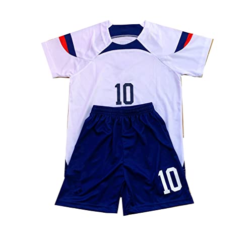 Luoxing-Veenn Kids Soccer Jersey 2022-23 Football Shirt Short Youth Uniforms Fans Jerseys For Boys/Girls White(6-7Years) #TOP29