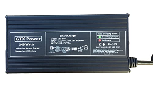 5 Amps Smart Charger Compatible with Zero 10X Scooter - 60V Battery only