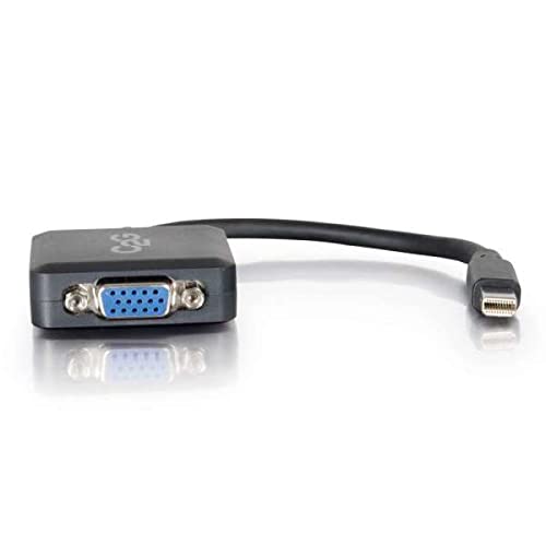 C2G Mini-DisplayPort męski wtyk na żeńskie gniazdo złącza VGA, czarny, 20 cm czarny