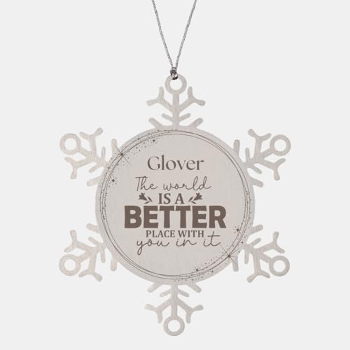 Inspirational Glover Snowflake Ornament with Custom Name