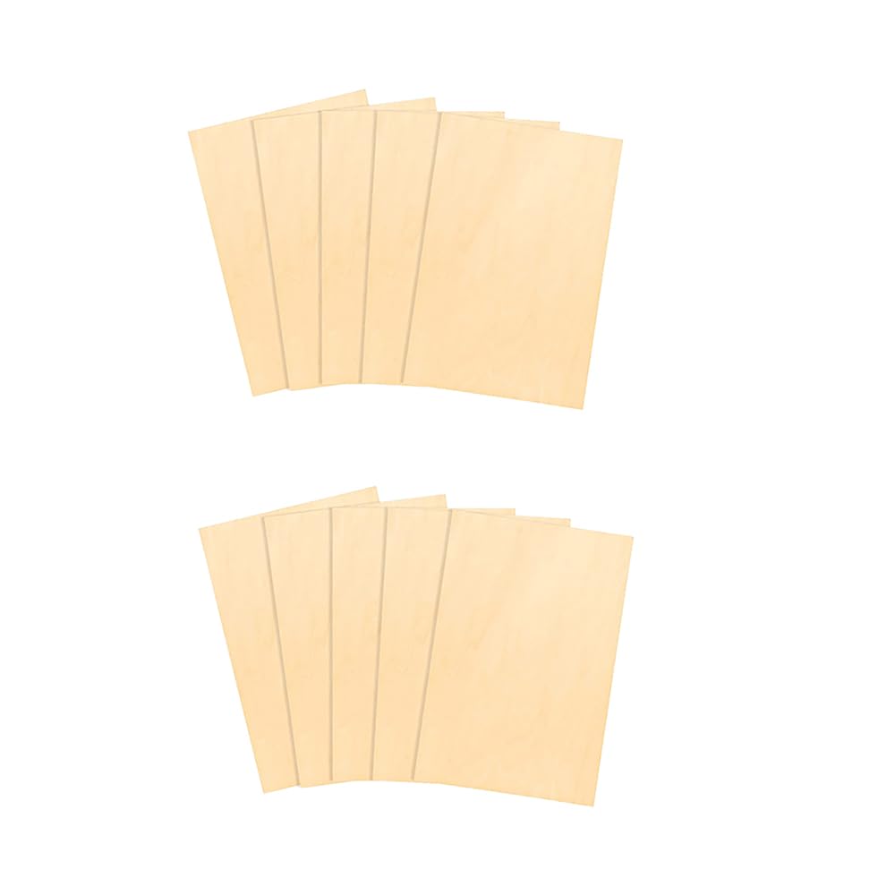 Sperrholzplatte 10 Stück Lindensperrholz Quadratische Holzplättchen Blanko Holzstücke Holzplatten zum Basteln Holzplatte zum Malen Holz zum Lasern Balsaholz Platten für DIY Modell Gemälde