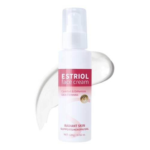 Estriol Face Cream Estriol Gesichtscreme Nachtcreme für Damen Anti Aging Creme mit Östrogen Hyaluron und Ginseng verbessert Hautbild und Elastizität Sanfte hormonelle Pflege in der Menopause 120 g