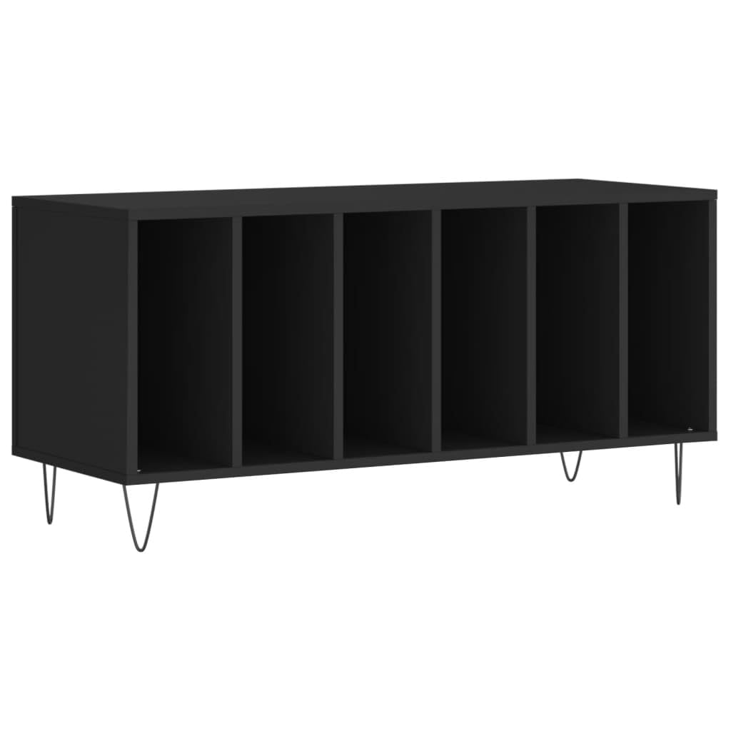 Generico Mobile Porta Dischi Nero 100x38x48 cm in Legno Multistrato,Armadietti e portaoggetti,Scaffali e armadietti per Supporti multimediali-831749