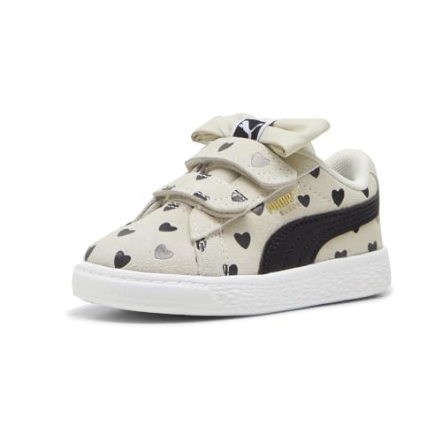 PUMA Toddler Girls Suede Classic Lf Re-Bow V Slip On Sneakers Shoes Casual - Beige, Black2