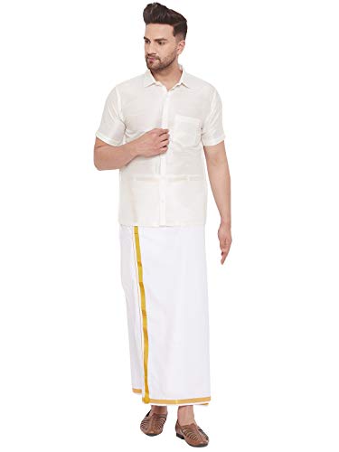 Chemise en soie mélangée homme blanc taille 40 pour mariage et tenue de fête