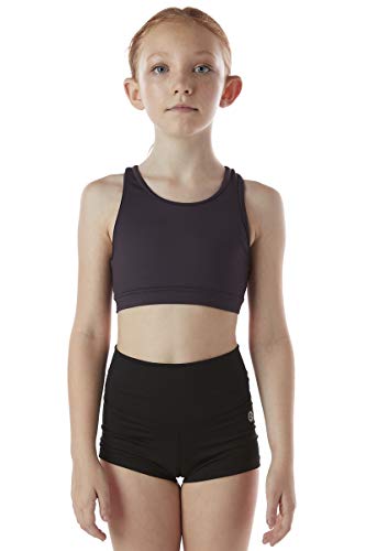 Liakada Girls Ascent Stylish & Supportive Sports Bra with Wide Shoulder Straps Dance, Gym, Yoga, Cheer! Plum - Thumbnail 2