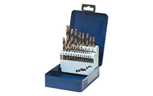 Walter Surface Technologies 01E678 C-2 SST+ Drill Bits Set – Cobalt HSS, High-Flow Flute, Bronze Coating, Metal Index Case