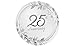 Happy 25th Anniversary Round Metallic Plates - 7