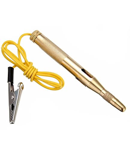 Image of True Face Car Circuit Tester car voltage pen Automotive Circuit Tester fuse probe 6V 12V 24V DC Voltage Test Light Electric Circuit Yellow