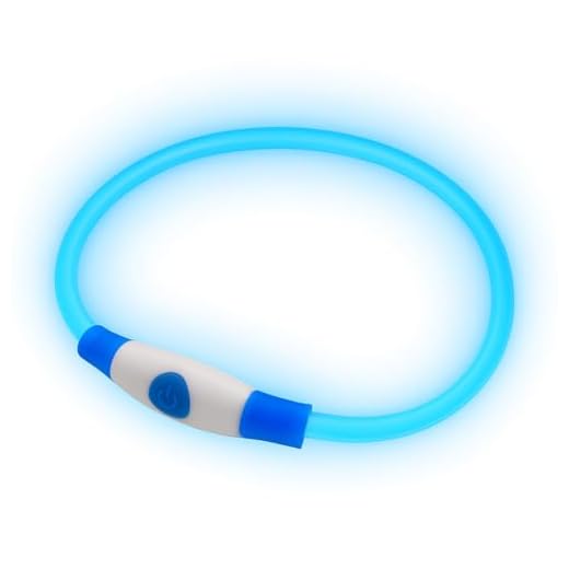 PetSol LED Hondenhalsband Ultra-heldere USB oplaadbare LED-halsband voor hondveiligheid - Op maat gesneden - Oplaadbare lithiumbatterij - Verbeterde zichtbaarheid en veiligheid voor uw huisdieren (Blauw)