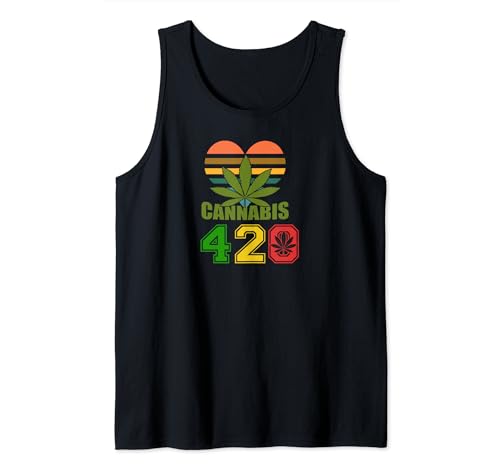 Ganja 420 Day Love Good Herb Weed Marijuana Cannabis Tank Top