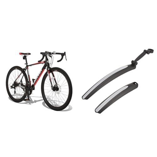 カノーバー(CANOVER) グラベル ロードバイク 自転車 前後泥除けセット 21段変速 ディスクブレーキ アルミフレーム CAR-014-DC NERO マットブラック