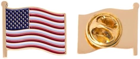 Desert Cactus United States of America USA Country Flag Lapel Pin Enamel Made of Metal Souvenir Hat Men Women Patriotic American (Waving Flag Lapel Pin) | Officially Licensed USA Magnetic Lapel Pin Enamel Formal Wear Bag & Hat Jewelry Tie Tack Brooch Pin