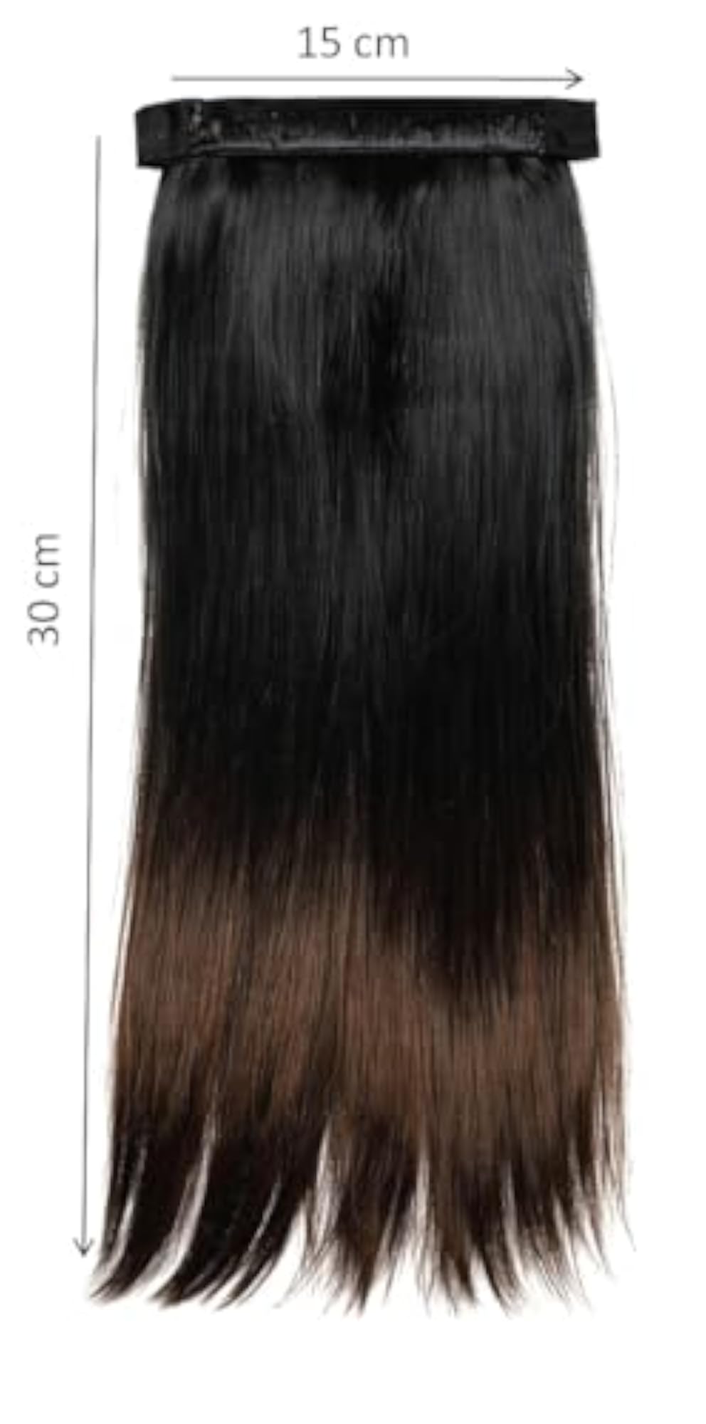 Synthetic Hair Extension, Scale Type Black 30 CM, Pack of 1