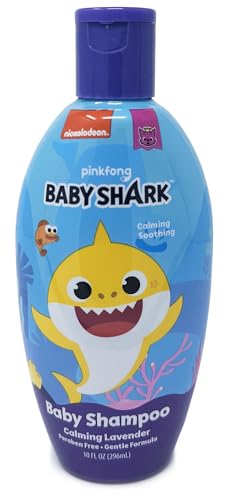 Image of Baby Shark Calming Lavender Baby Shampoo, Paraben Free Gentle Formula, 10 Fl Oz - 12 pack