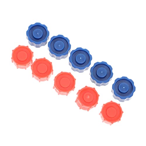 Caps de pointe Luer Lock plastiques bleues et oranges Ciieeo pour tubes de distribution 200 pcs