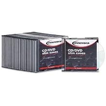 Innovera CD/DVD Polystyrene Thin Line Storage Cases CASE,CD,JEWL,THIN,25PK,CR Pack of15