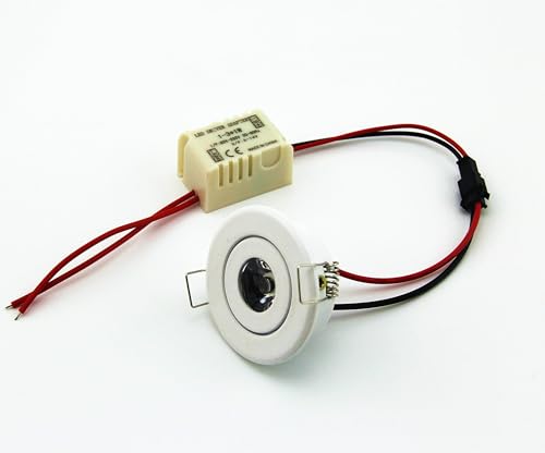Image of Pack of 10 Cold White 3W Mini LED Down Lights Small Recessed Round LED spotlihgts Under Cabinet Lights 6000K