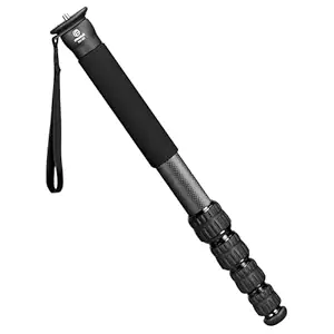 FANAUE MD-02 Camera Monopod for Canon Nikon Sony Mirrorless DSLR, Photography Monopod Load 7kg/15.43lb, Carbon Fiber Monopod 5-Section Lightweight Travel Monopods with 1/4