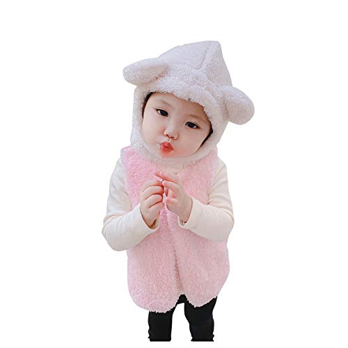 Toddler Polar Fleece Jacket Hooded Baby Boys Girls Autumn Winter Long Sleeve Thick Warm Outerwear Kids Clothes