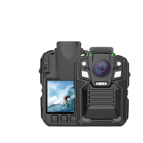 LLOOPK A10-2 Impermeable GPS Monitor Remoto portátil Mini Bodycam montado Seguridad Digital inalámbrico policía Cuerpo Usado cámara(256GB)