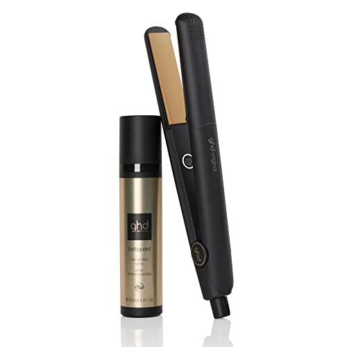 ghd Original Styler Essentials Duo â€• 1\" Original Flat Iron Hair Straightener with Bodyguard Heat Protectant Spray for Hair (4 fl. oz.)