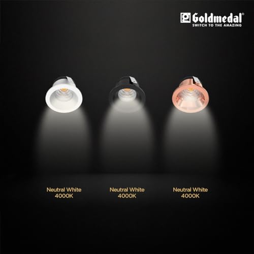 Image of Goldmedal Spark Pro 3W Black LED COB Spot Light - Neutral White (4000K) |Cut-Out Size:O30mm |Recessed Spot light for False Ceiling |Suitable for Indoor Application |Body Color:Black |Aluminium Housing