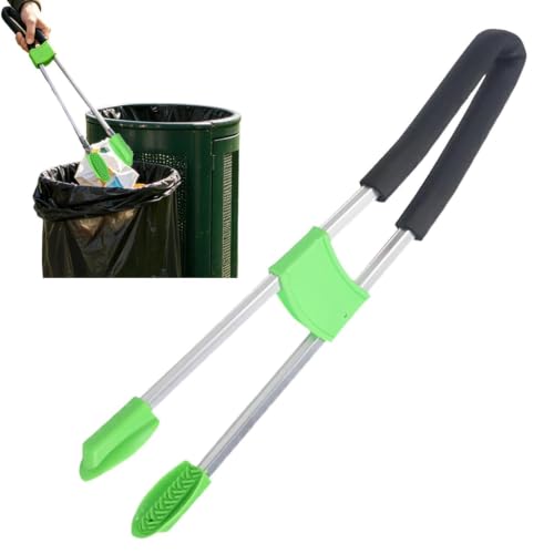 Pinza recolectora de basura extensible y objetos caídos para jardín y exteriores