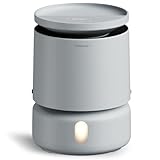 BLUEAIR Room Humidifier - DreamWell - 48Hr Top-Fill Mist-Free InvisibleMist Technology Aroma Stone for Essential Oils and Soothing Mood Lighting - Quiet Operation for Bedroom and Home Use, Grey