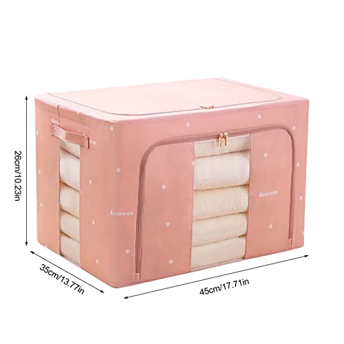 armazenamento dobrável – acabamento colcha janela transparente – Organizador armário para edredons,