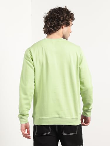 Image of Nobero Sweatshirts for Man Stylish | 280 GSM Rich Cotton Fleece Solid Regular Fit Full Sleeve Sweatshirt for Men | Stylish Casual Wear Winter Crew Neck Sweatshirt for Men