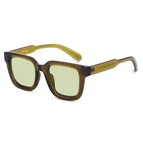 Image of Peter Jones Unisex Large Square UV /UB Protected Sunglasses (3803)
