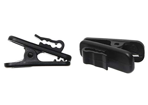 Mini Skater 1 Inch Length Small Earphone Wire Clip Headphone Mount Cable Clothing Clip Earbud Clip to Keep Earphone/Microphone Cord in Place for 1.5mm Wire Diameter Round Wire Earphone,4Pcs (Black)