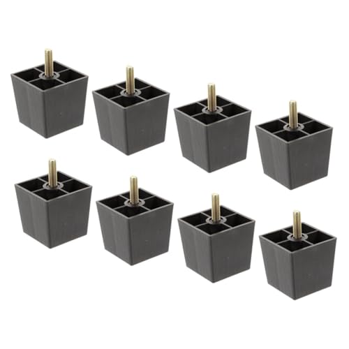 Patas de muebles cuadradas y ajustables de metal para elevar sofas camas y armarios pack de 8 2