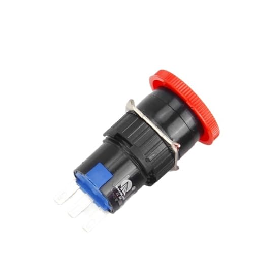 Interrupteur à bouton-poussoir rotatif 16mm bouton d'urgence LA16 LAY72 3 broches