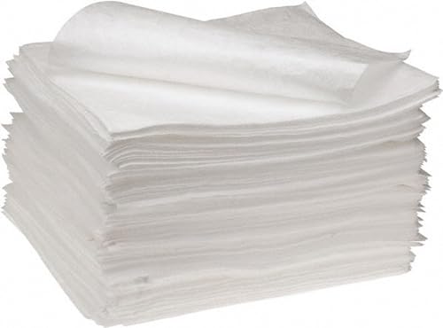 PRO-SAFE White Oil Sorbent Higher Absorbency Polypropylene Pads: 200 Pack, 17