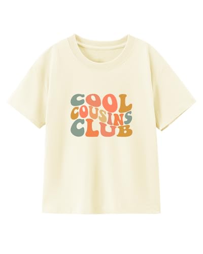 Cousin Crew Shirts for Kids Boys and Girls Baby T-Shirt Promoted to Big Cousin Toddler Summer Short Sleeve Tops Tee 2-8 Years