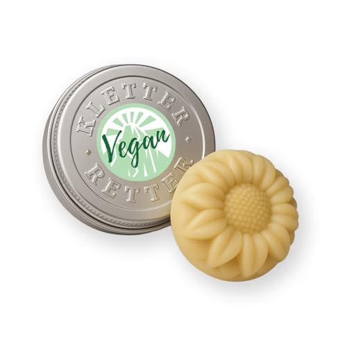 KletterRetter Skin-Disc in Dose - Vegane Balsamscheibe für Hände - 100% natürliche Inhaltsstoffe - Beschleunigt die Regeneration der Haut - Hautpflege nach dem Klettern und nach dem Bouldern