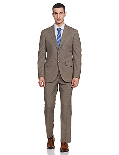 Image of Raymond Wool Men's Full Sleeve Contemporary FIT Dark Brown Formal Suit